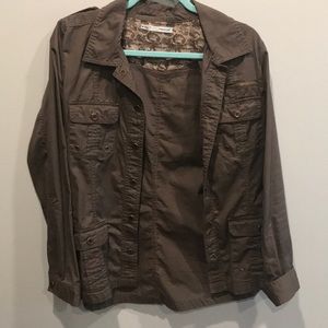 Lightweight military inspired shirt jacket